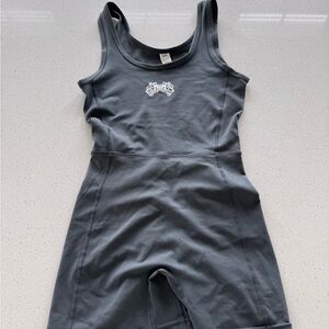 SHE Darc sport workout onesie romper gray